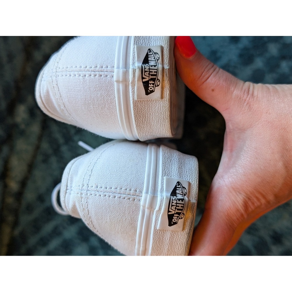 Vans Authentic True White Canvas Low Top Sneakers VN000EE3W00 Mens 8 Womens 9.5 - Picture 5 of 10